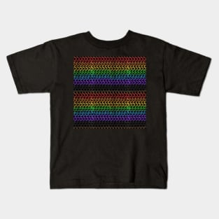 Progress Pride Flag Chainmail Print Kids T-Shirt